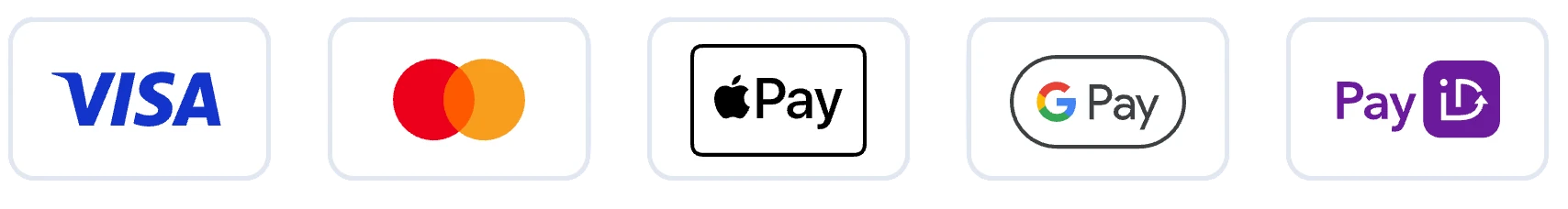 Visa, Mastercard, Apple Pay, Google Pay and PayID accepted
